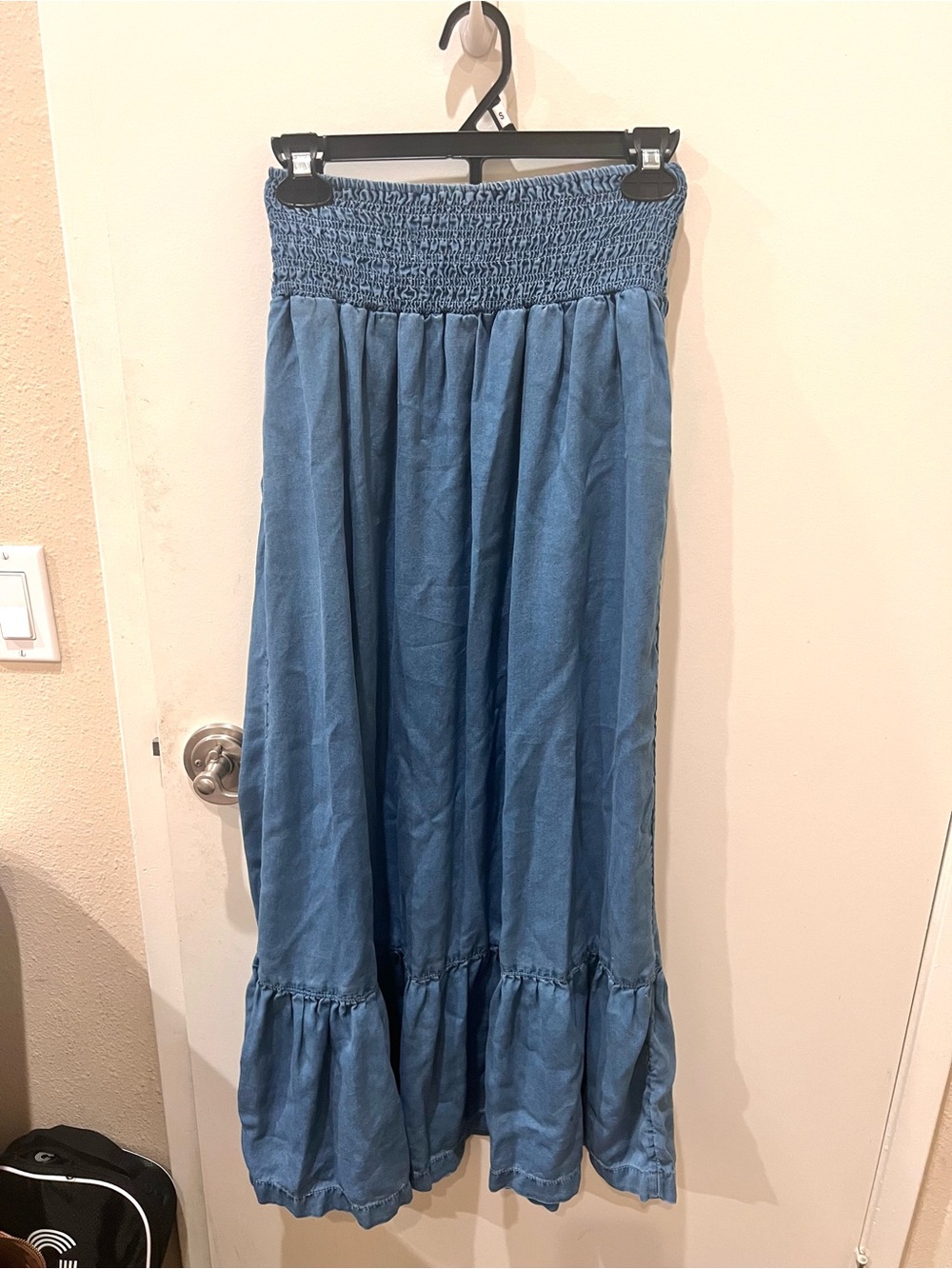 Smocked Waist Maxi Skirt